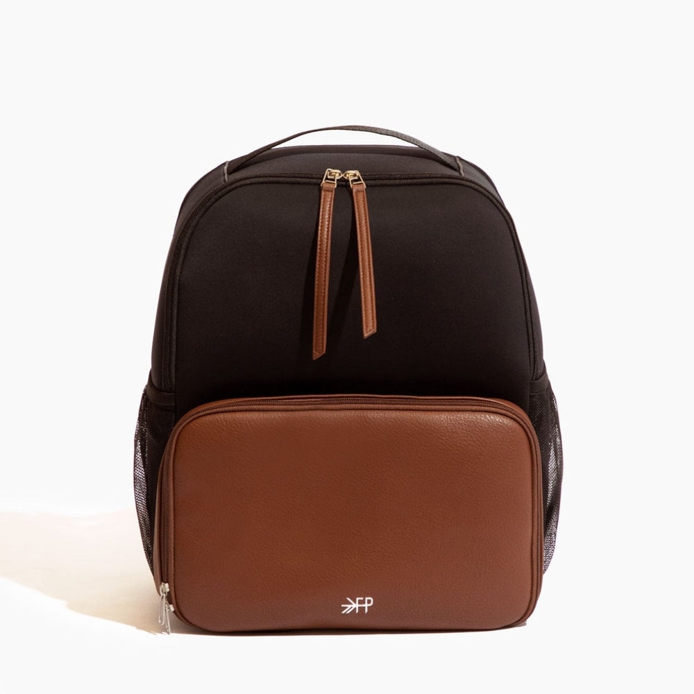 Freshly Picked Black and Brown Diaper Bag